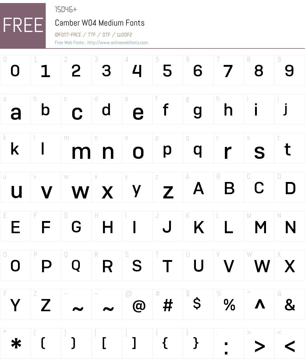 Camber Font Screenshots
