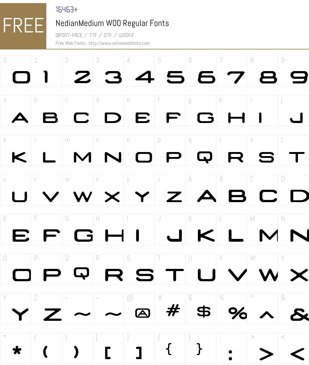 Nedian Font Screenshots