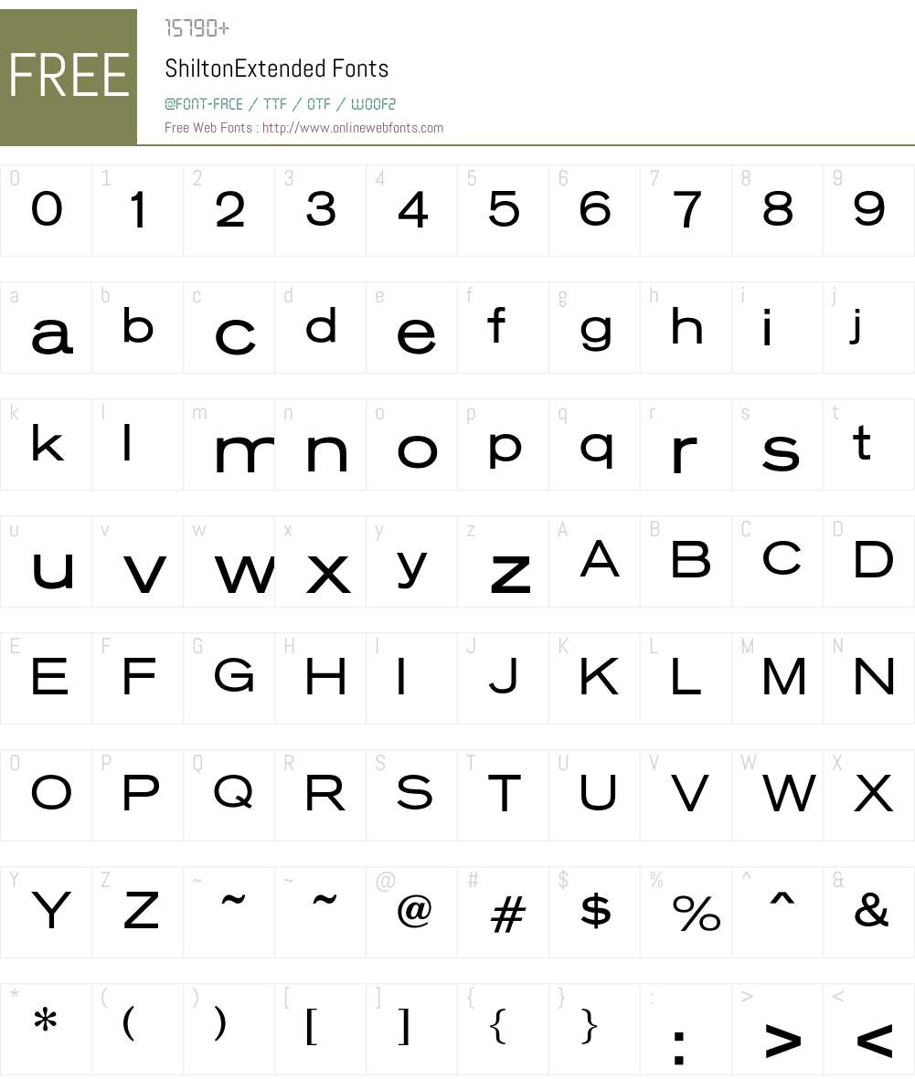 ShiltonExtended Font Screenshots