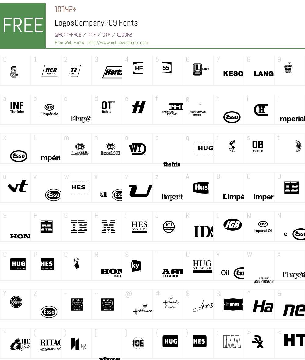 LogosCompany Font Screenshots