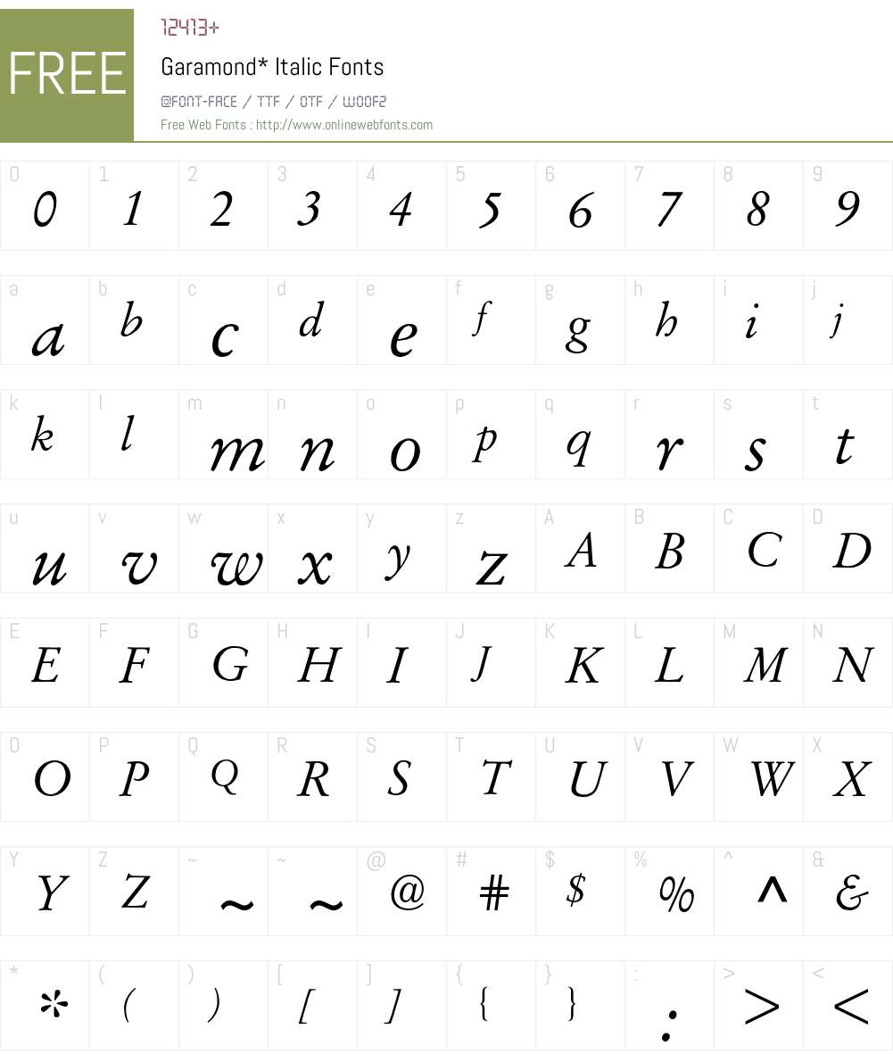 Garamond Stempel BQ Font Screenshots