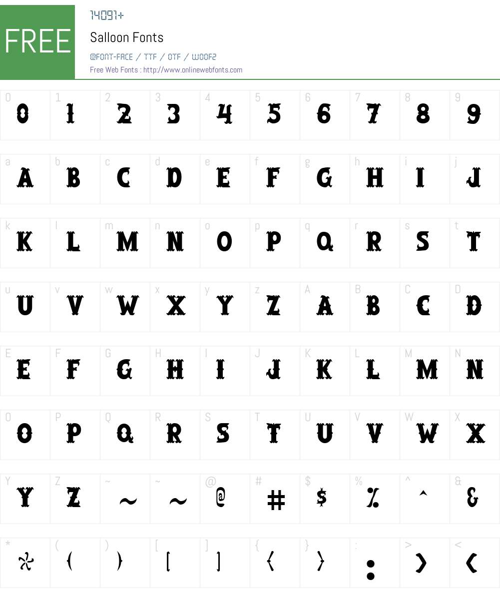 Salloon Font Screenshots