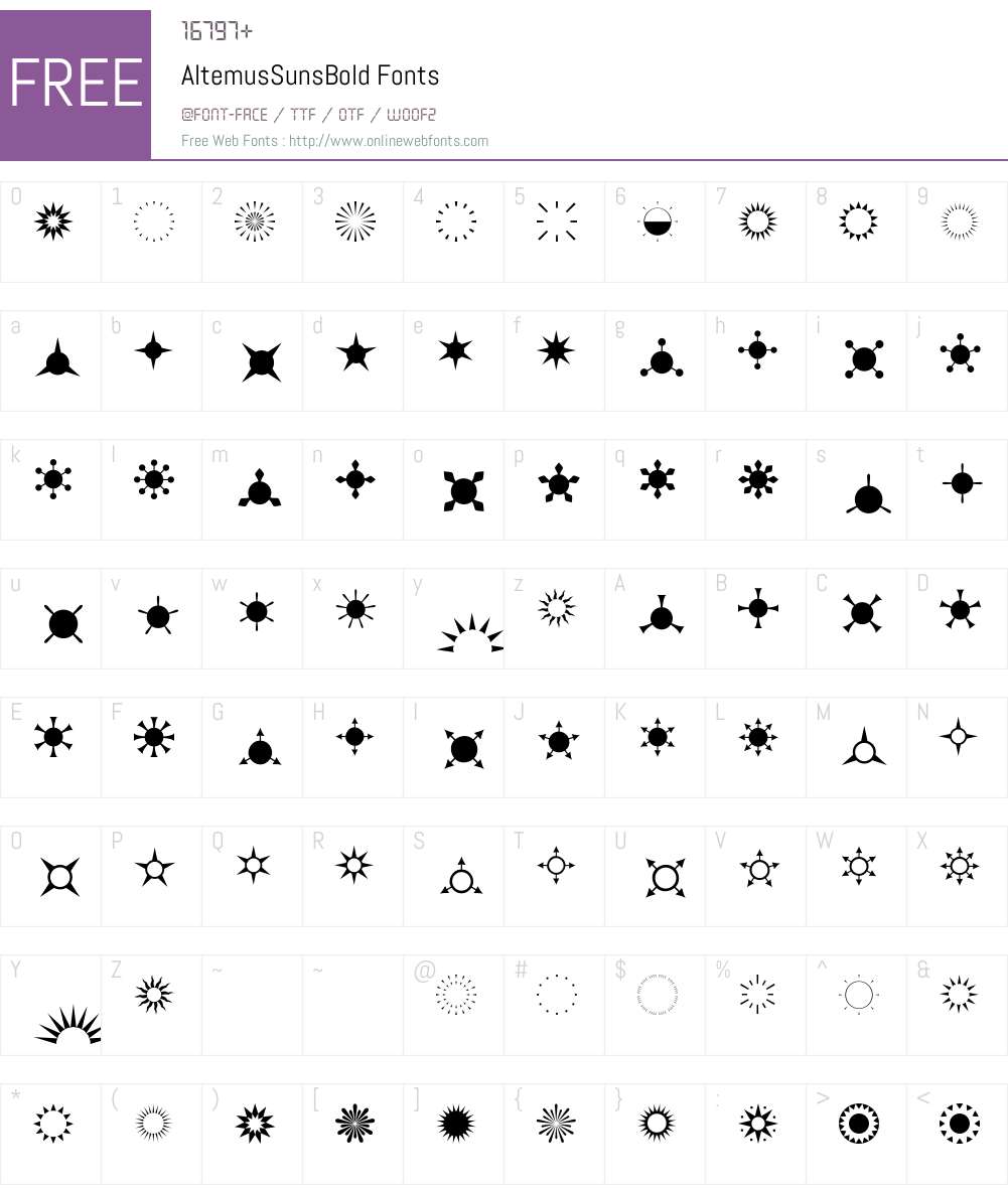 Altemus Font Screenshots