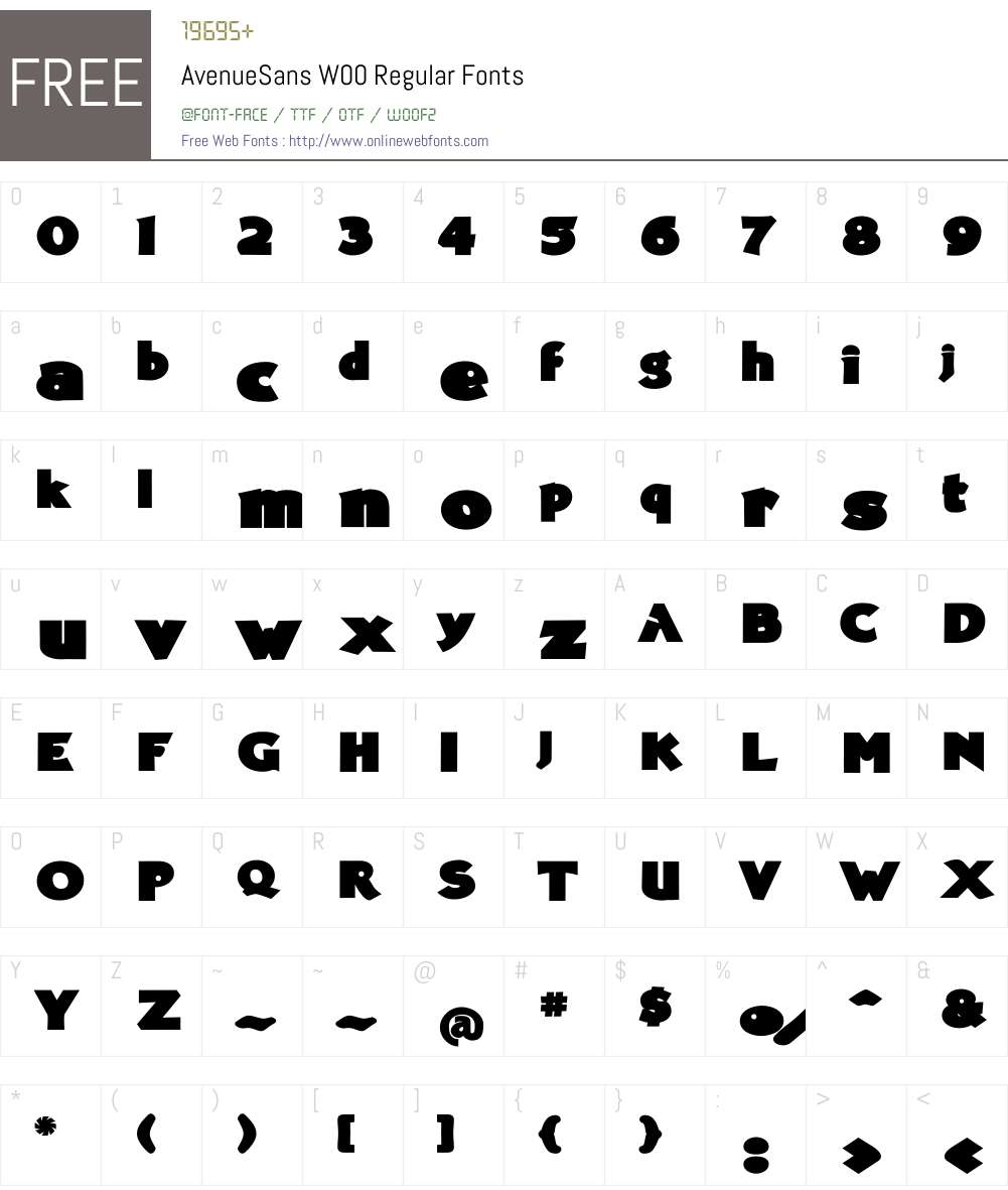 AvenueSansW00-Regular Font Screenshots