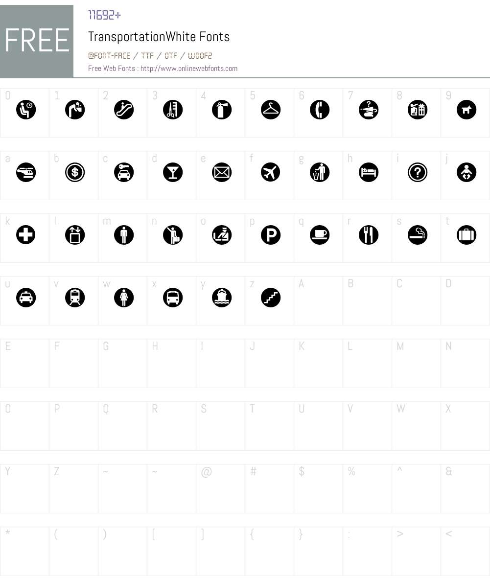 TransportationWhite Font Screenshots