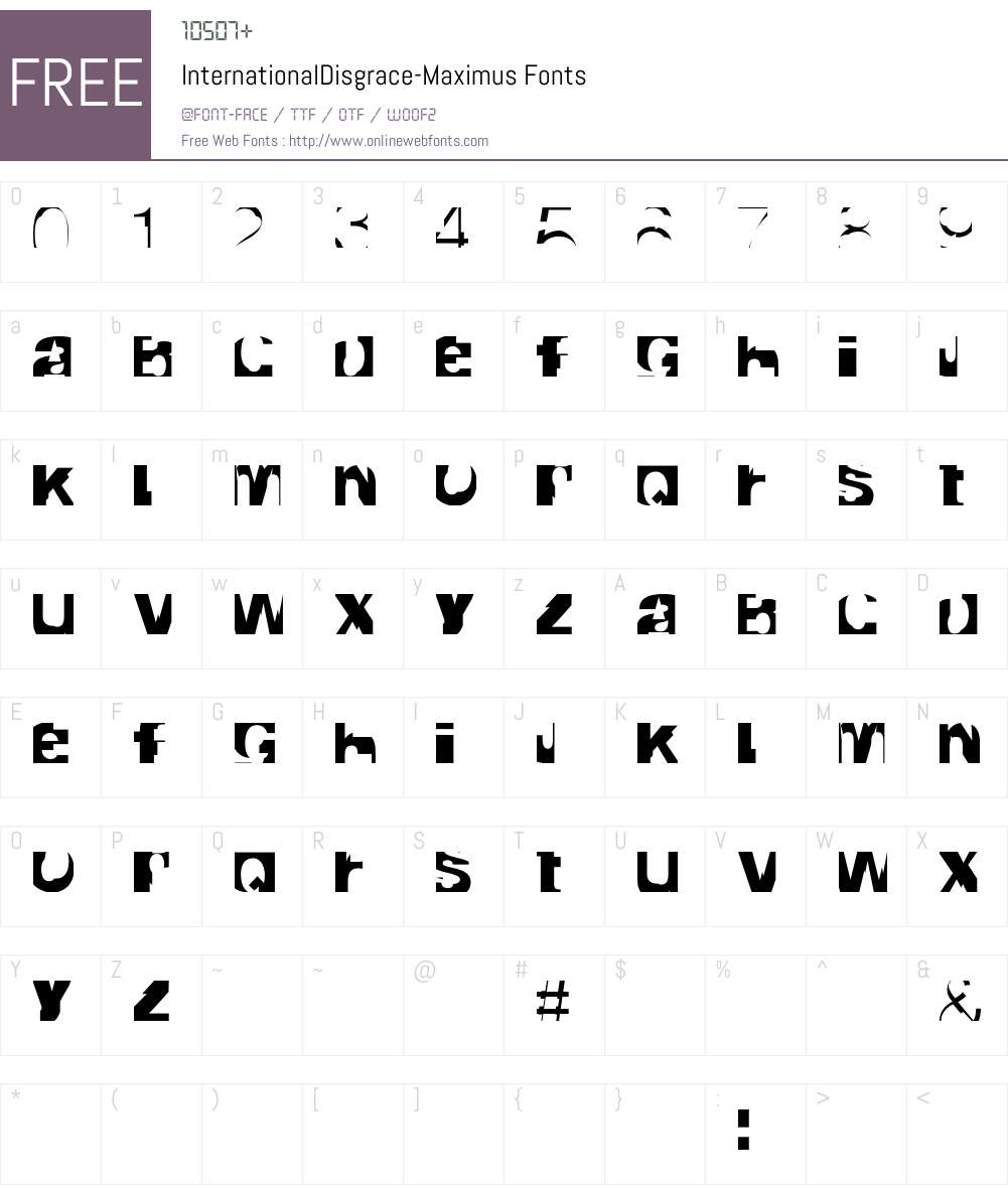 InternationalDisgrace Font Screenshots