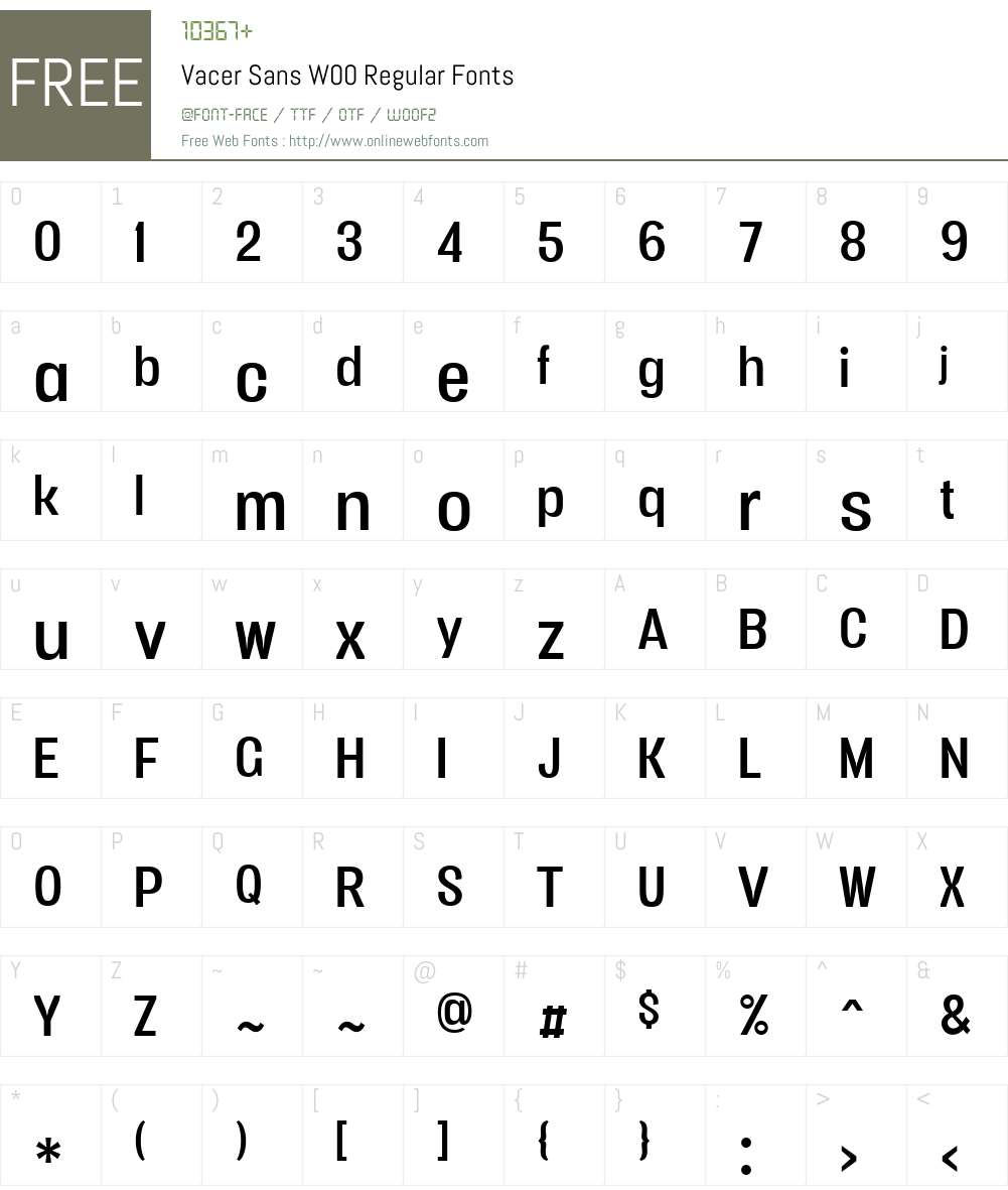 Vacer Sans Font Screenshots
