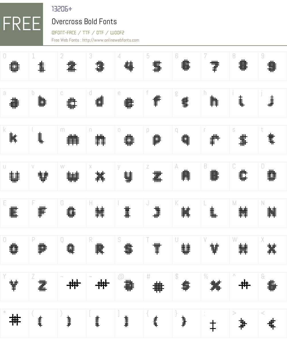 Overcross Font Screenshots