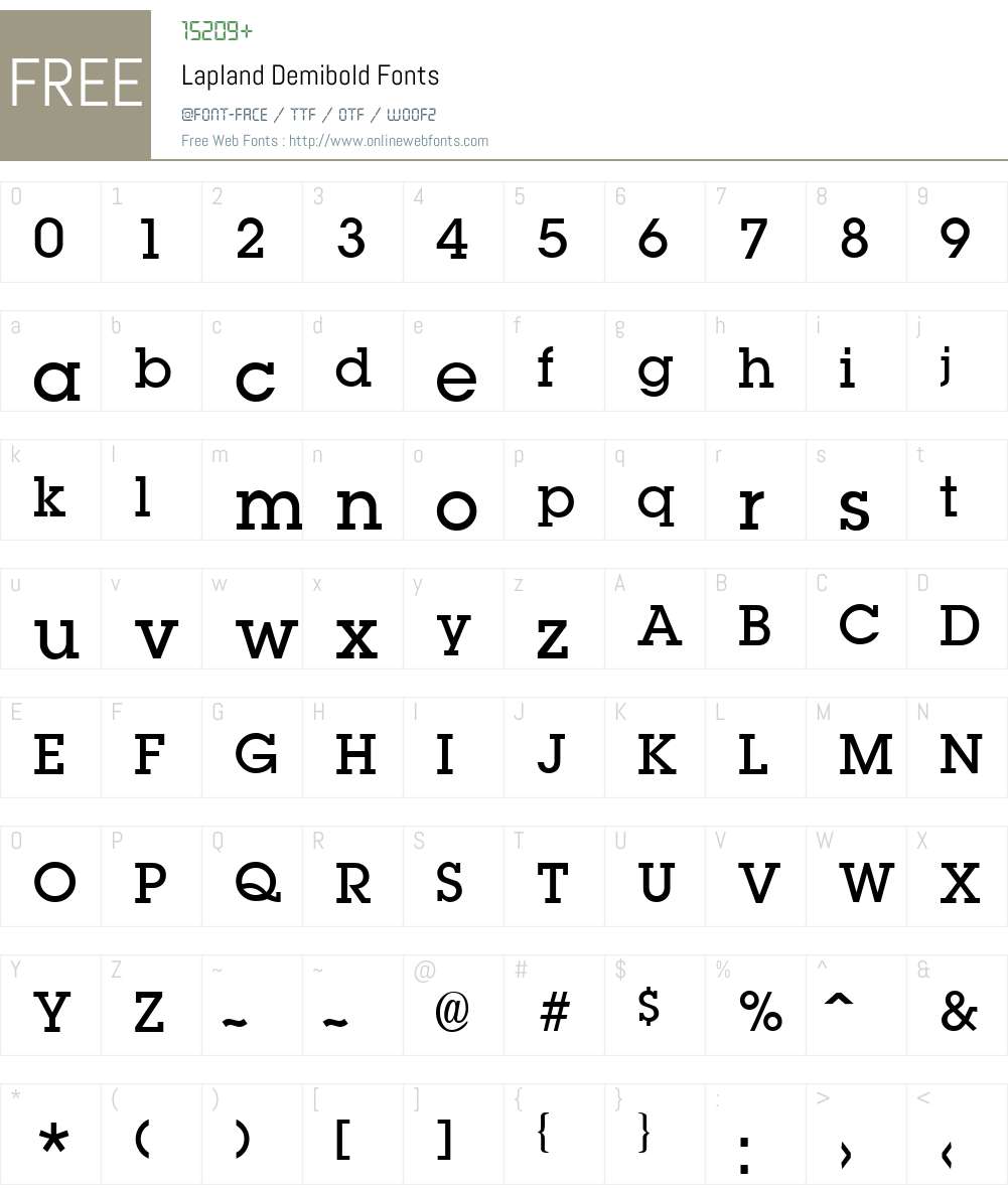 Lapland Demibold Font Screenshots
