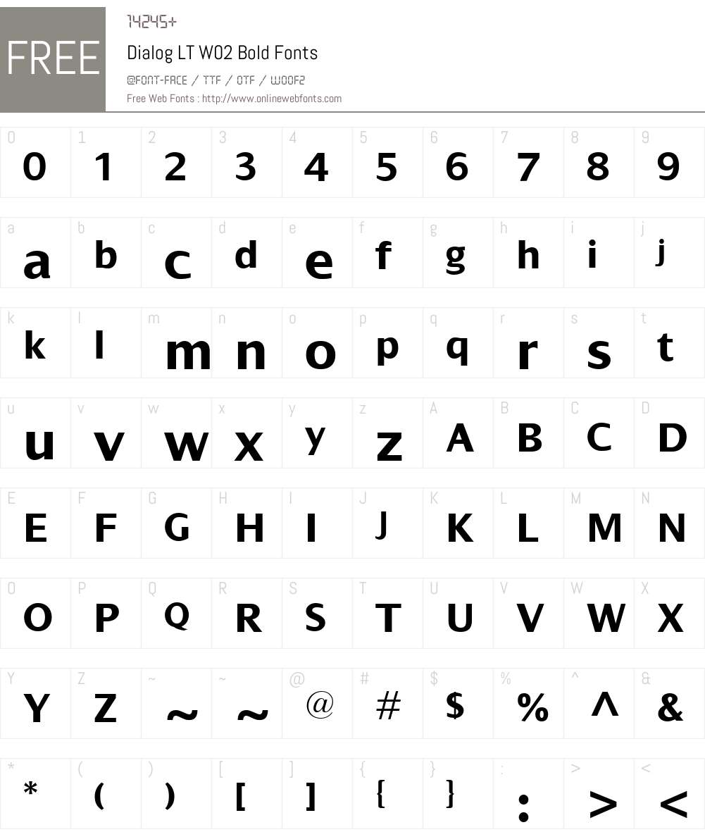 Dialog Font Screenshots