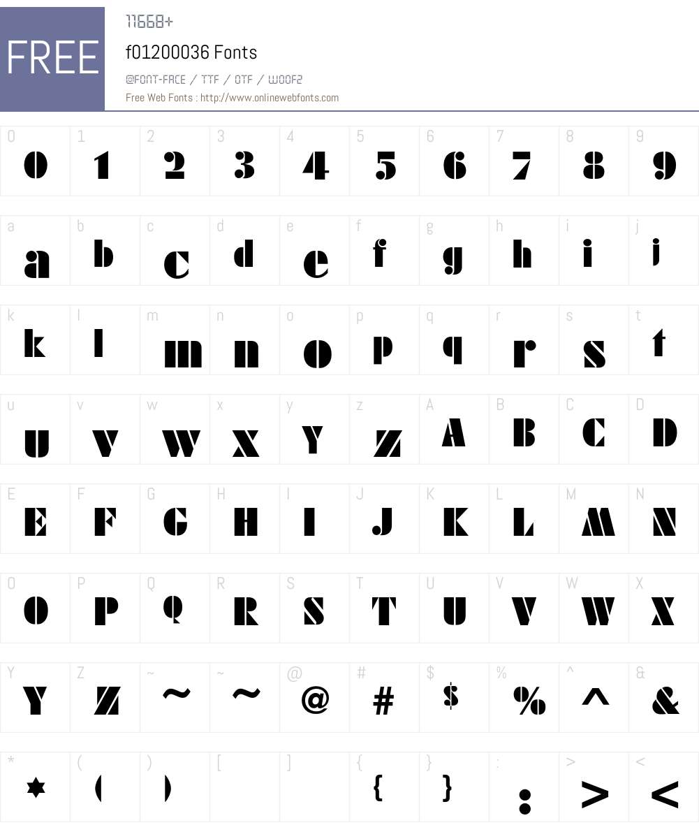 FBlack Font Screenshots