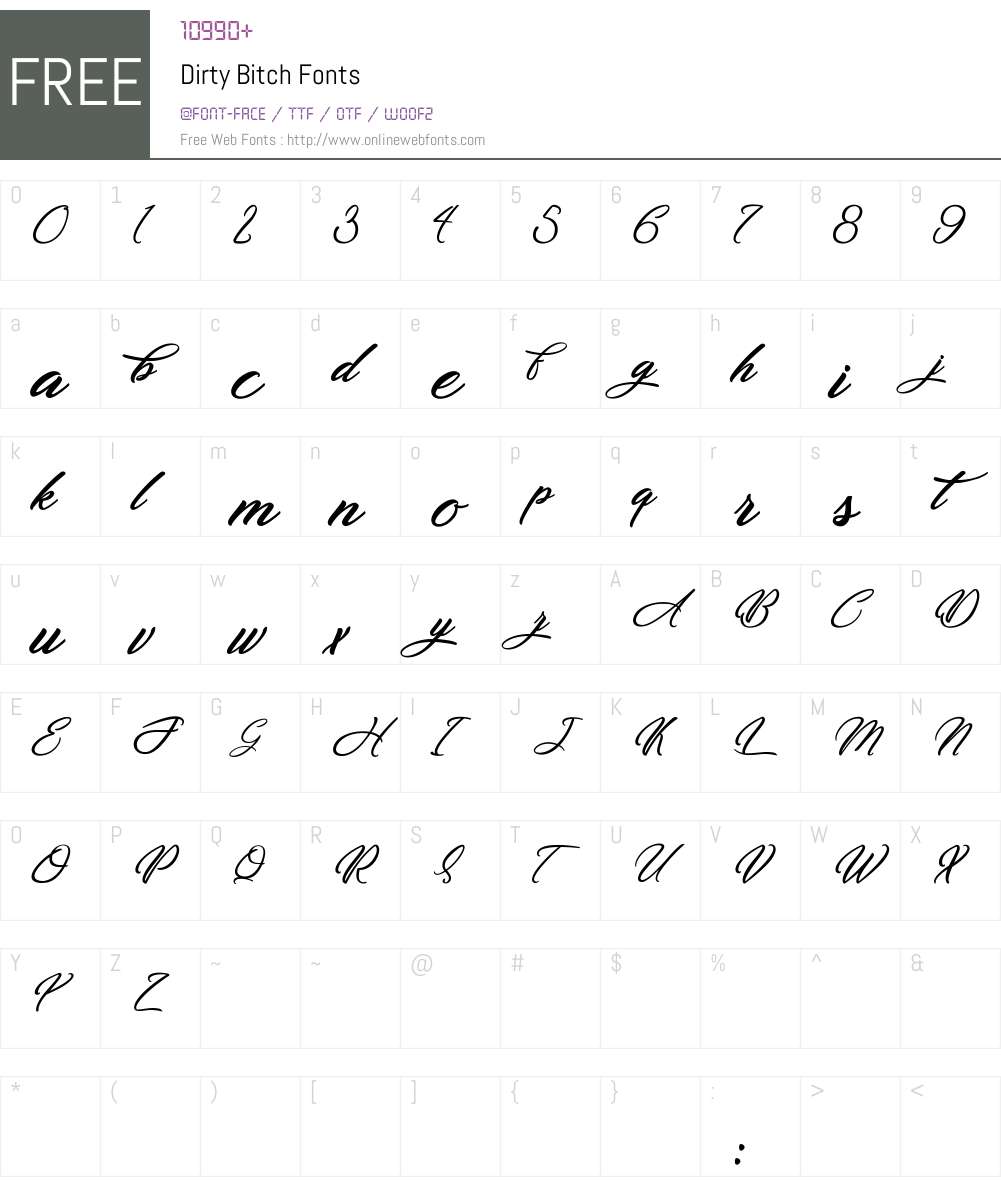 Dirty Bitch Font Screenshots