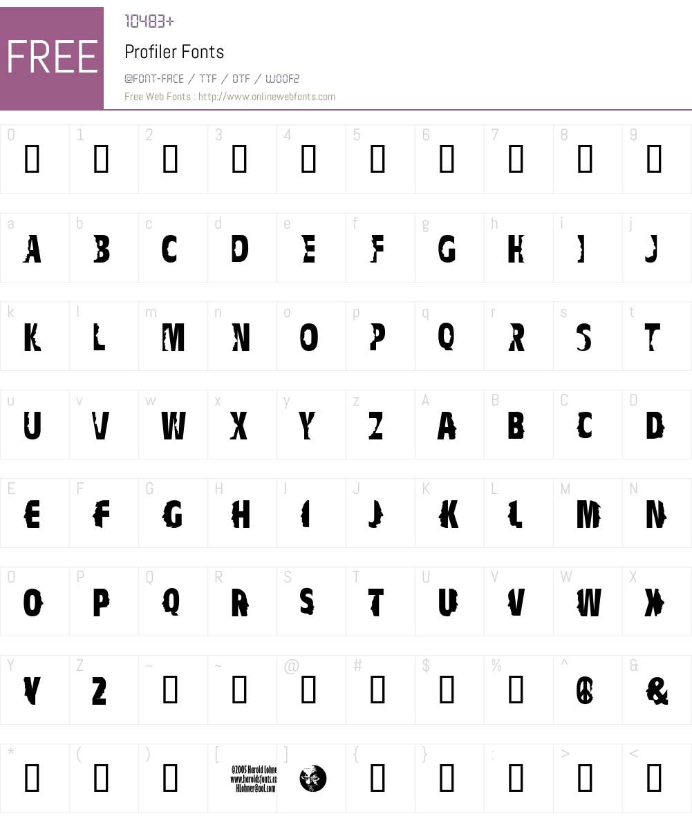 Profiler Font Screenshots