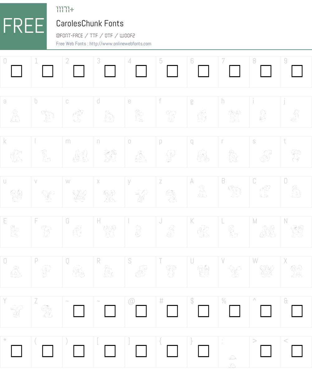 CarolesChunk Font Screenshots