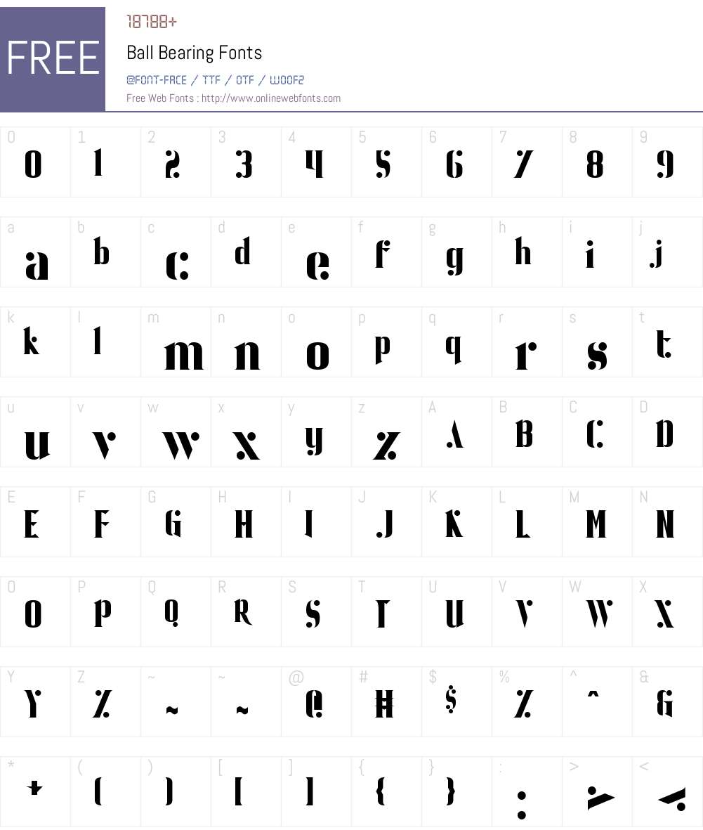 Ball Bearing Font Screenshots