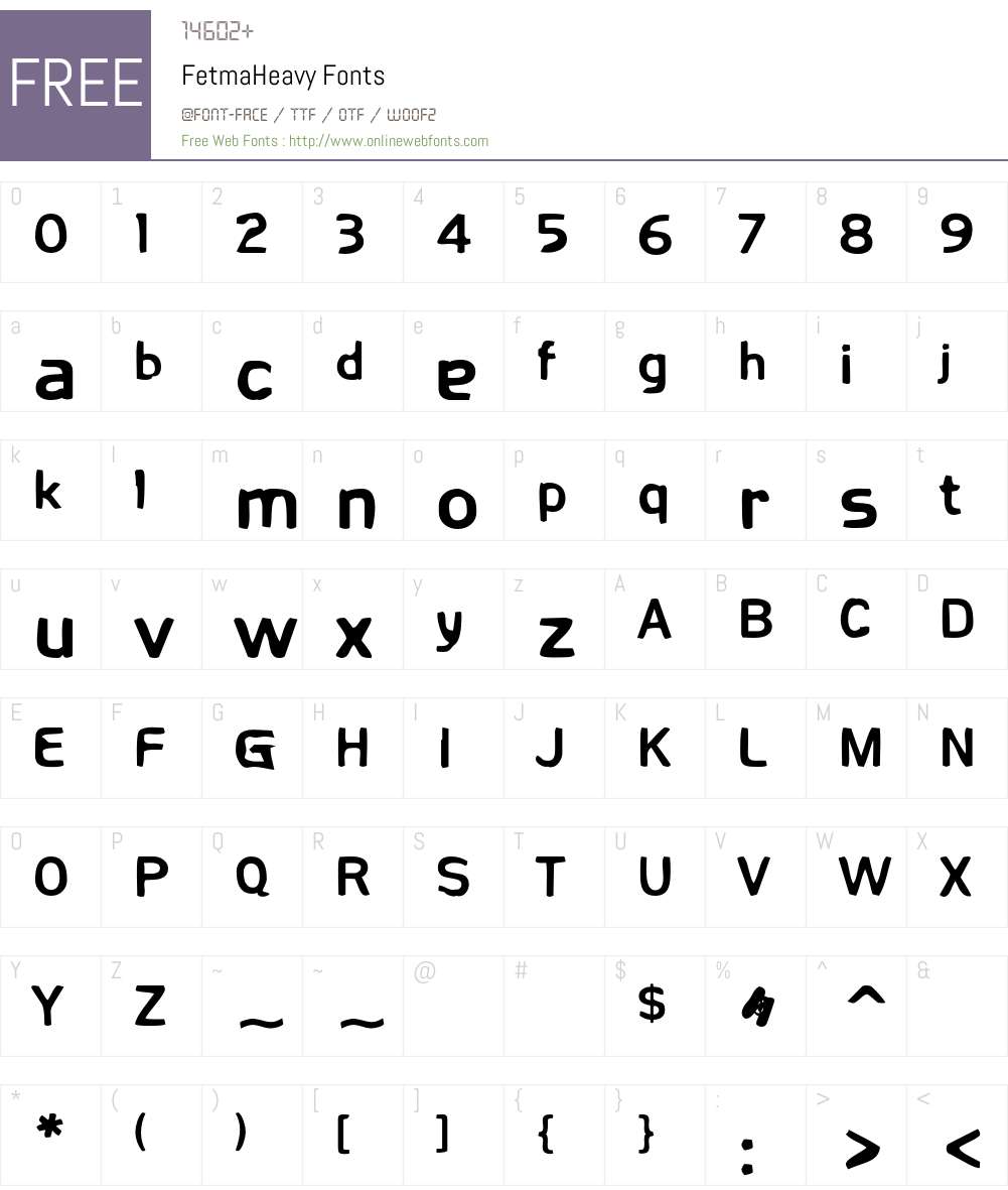 Fetma Font Screenshots