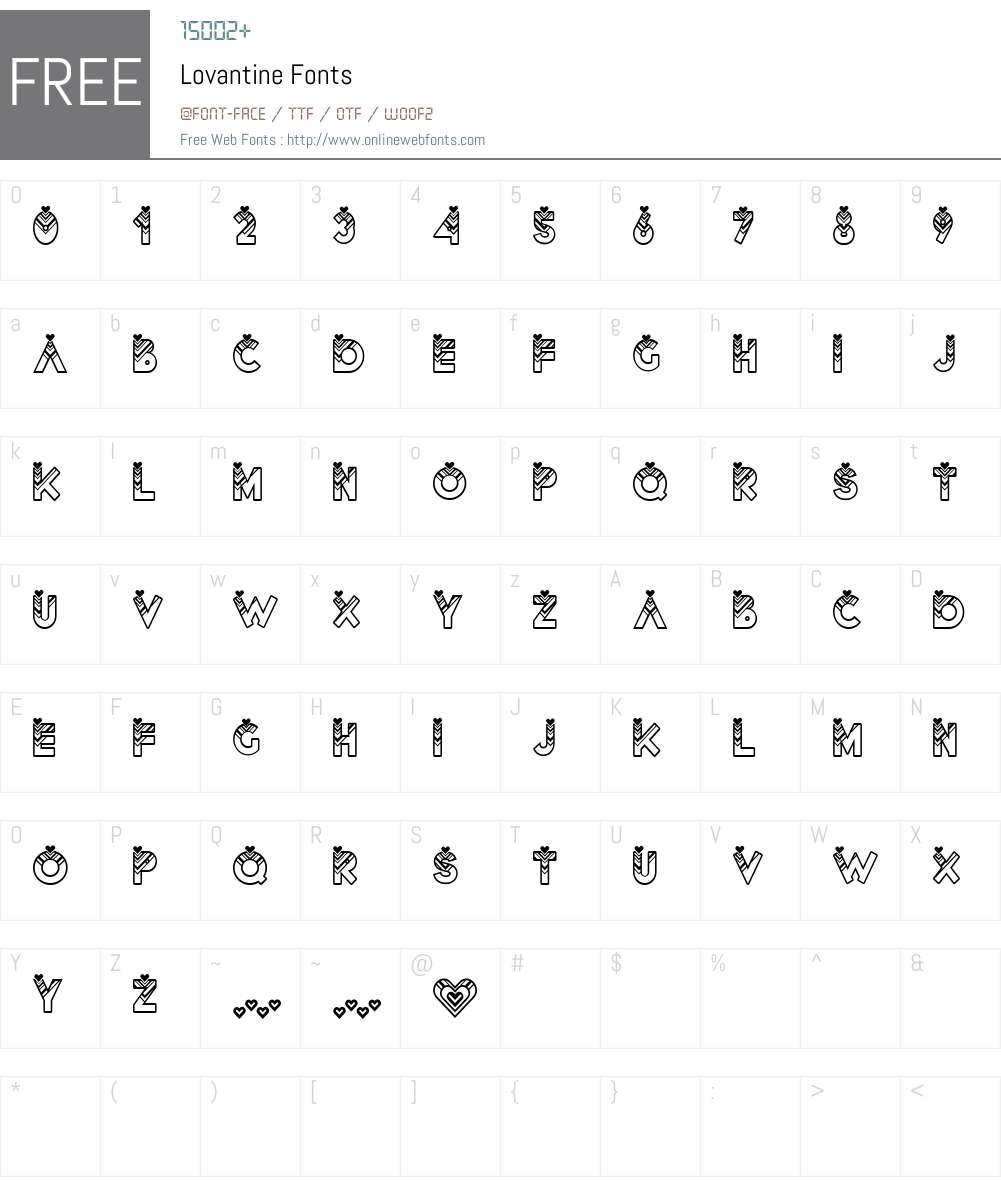Lovantine Font Screenshots