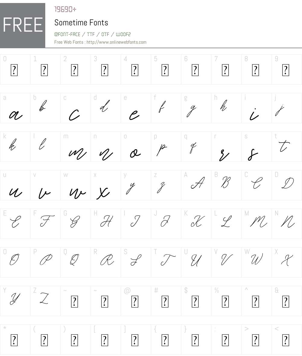 Sometime Font Screenshots