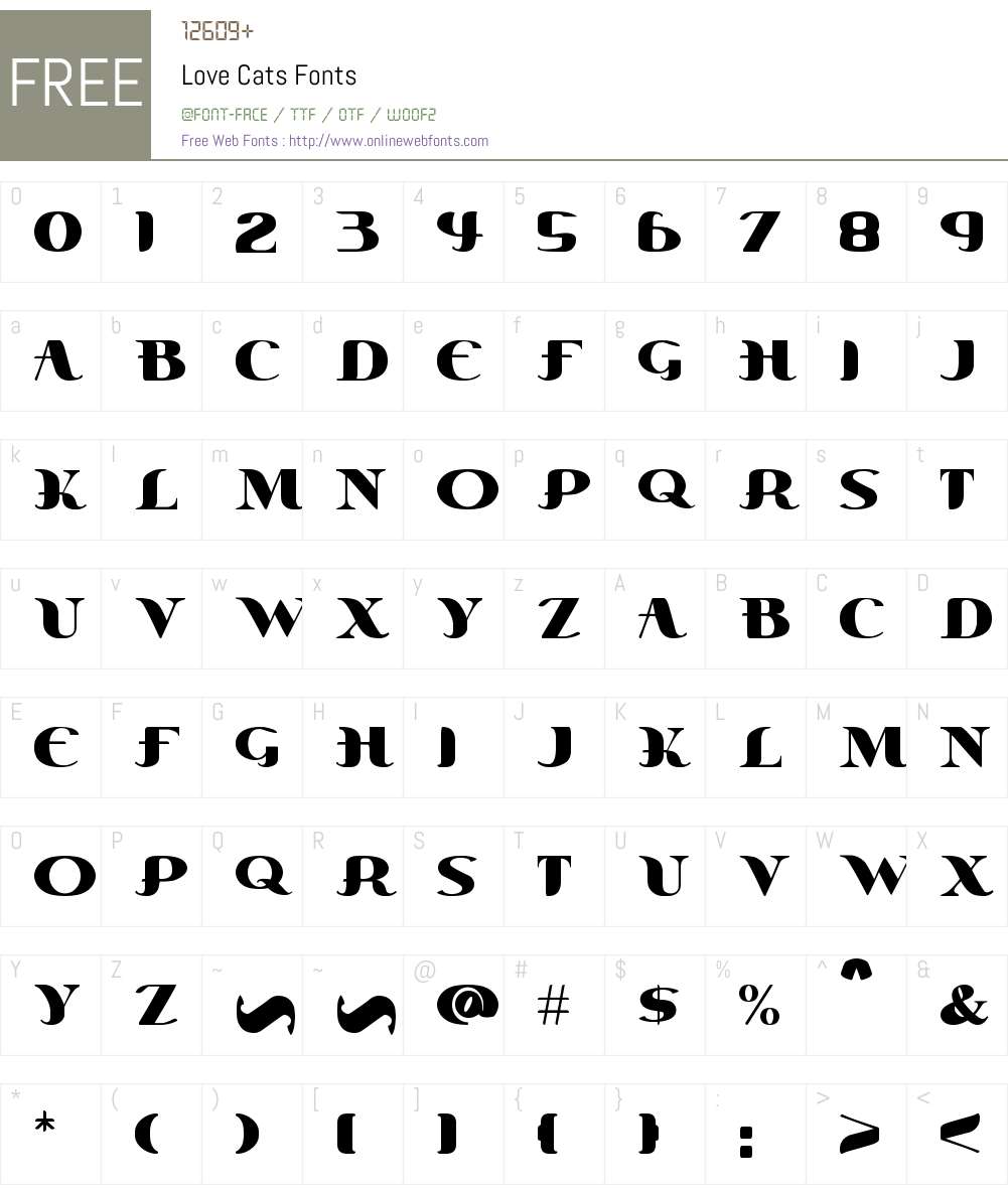 Love Cats Font Screenshots