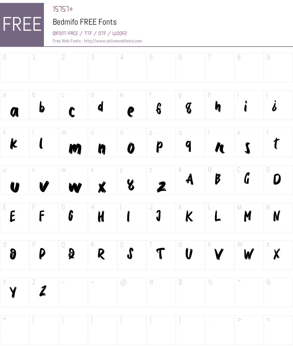 Bedmifo FREE Font Screenshots