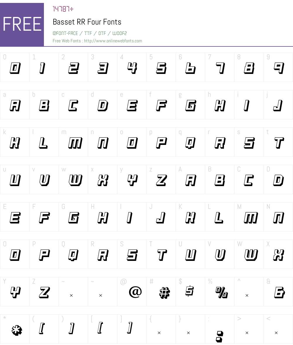 BassetRR Font Screenshots