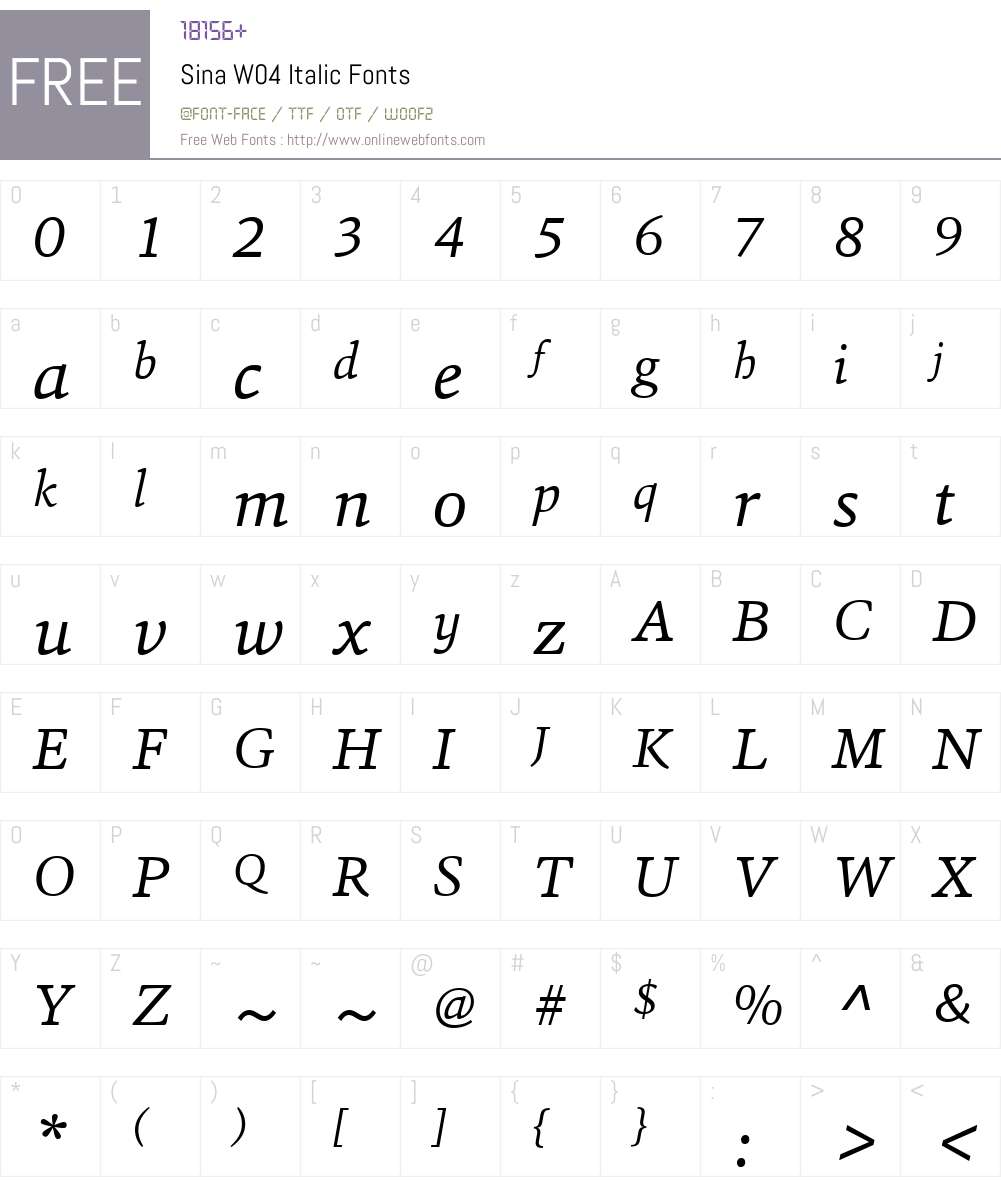 HT Sina Font Screenshots