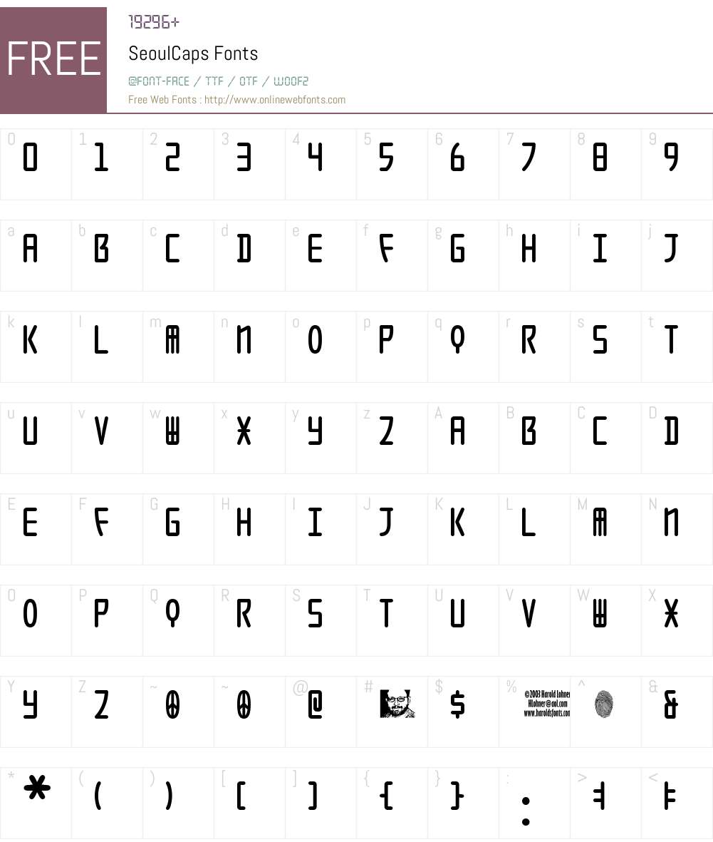 SeoulCaps Font Screenshots