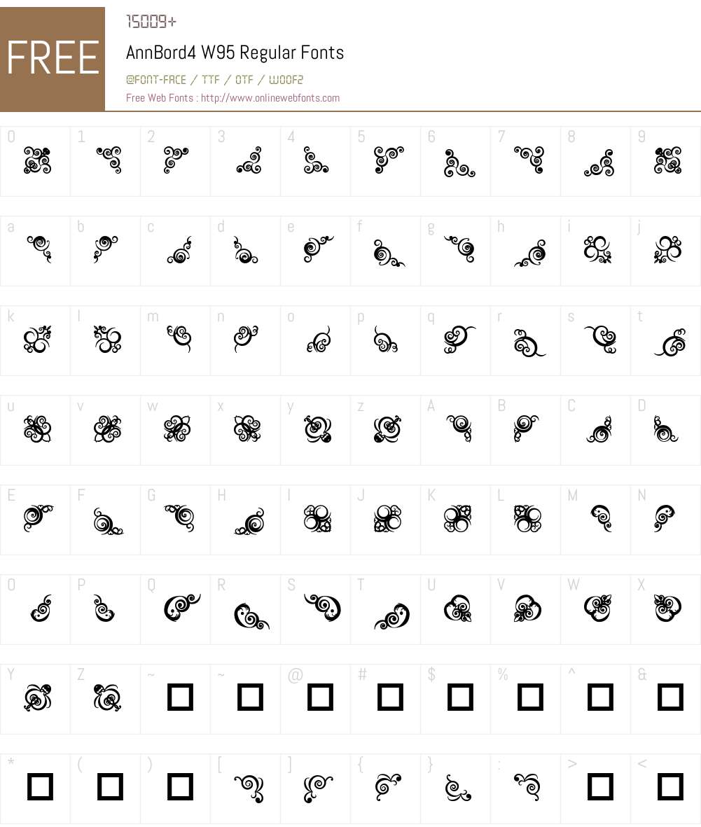 AnnBord4 Font Screenshots