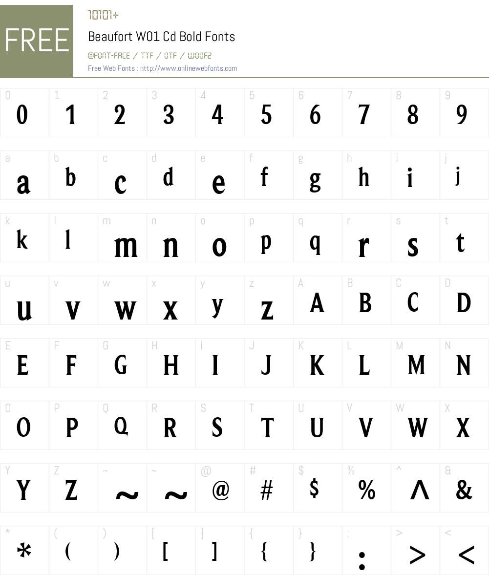 BeaufortW01-CdBold Font Screenshots