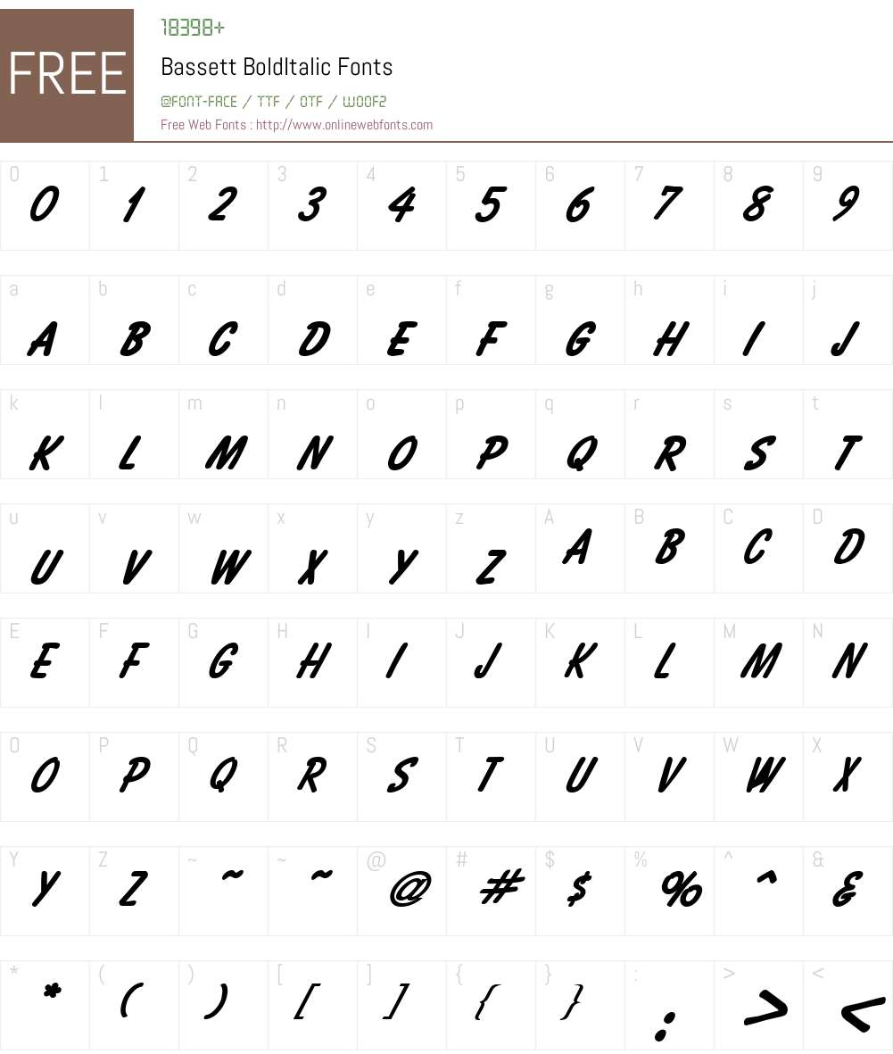 Bassett Font Screenshots