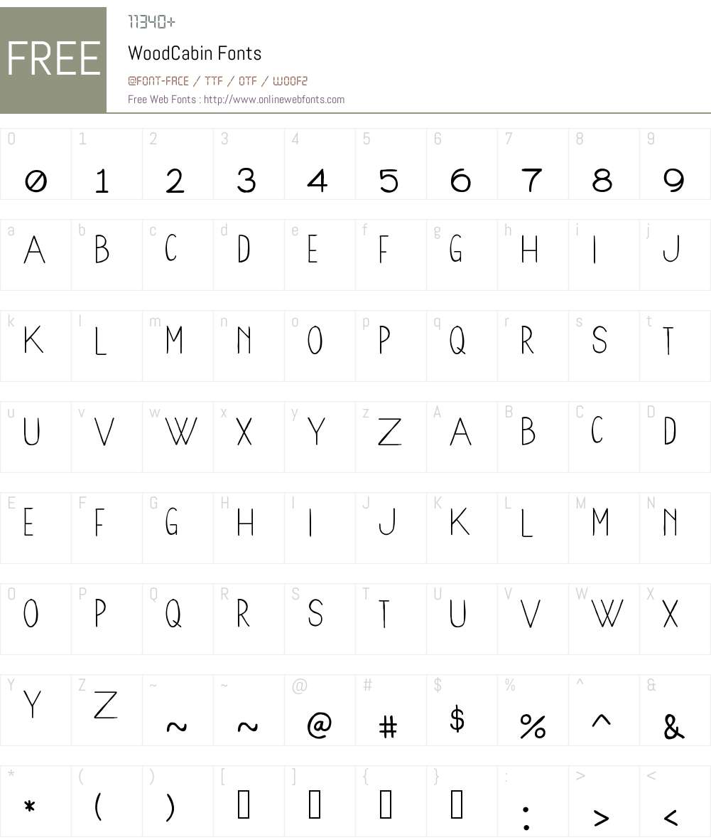 WoodCabin Font Screenshots