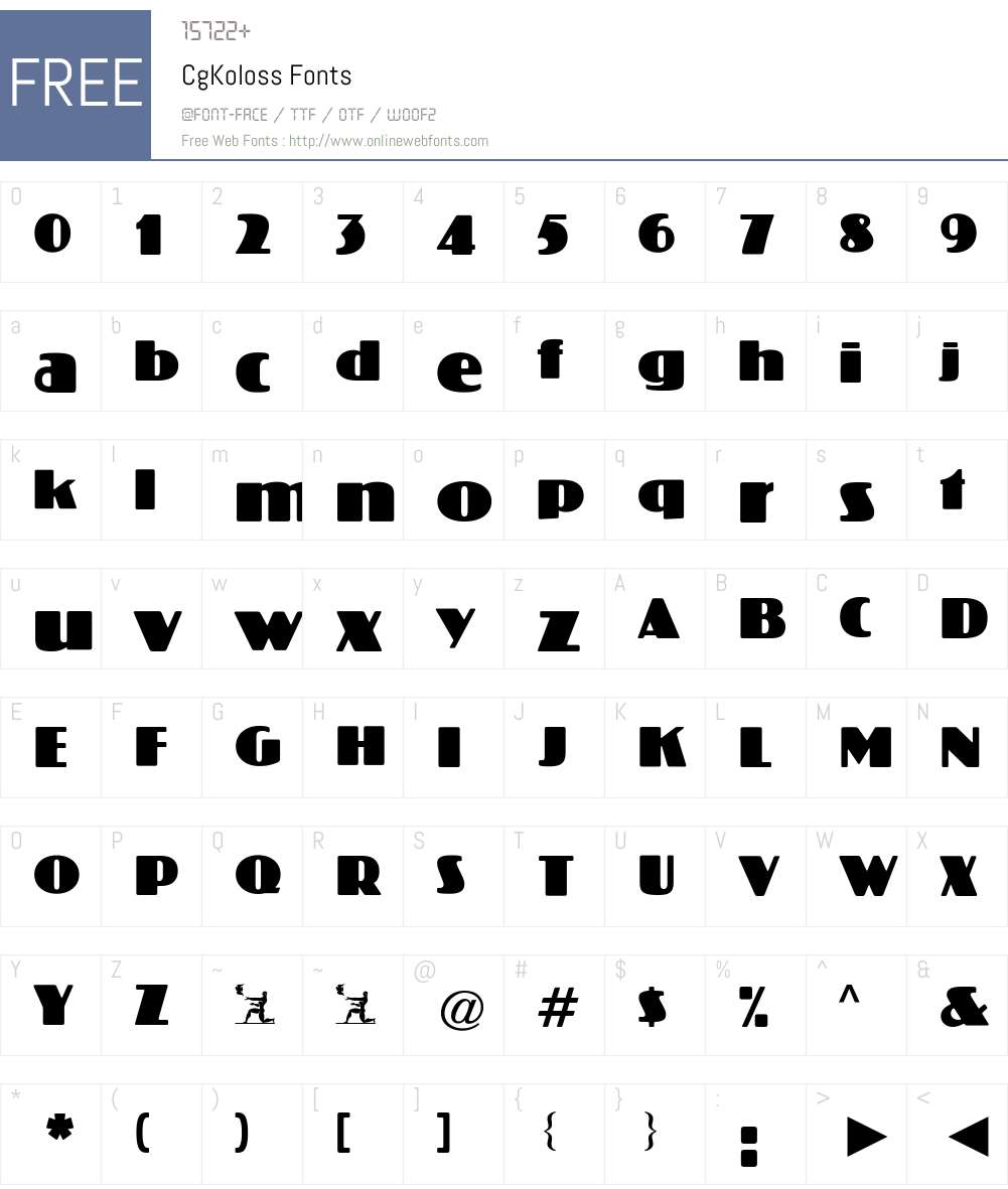 CgKoloss Font Screenshots
