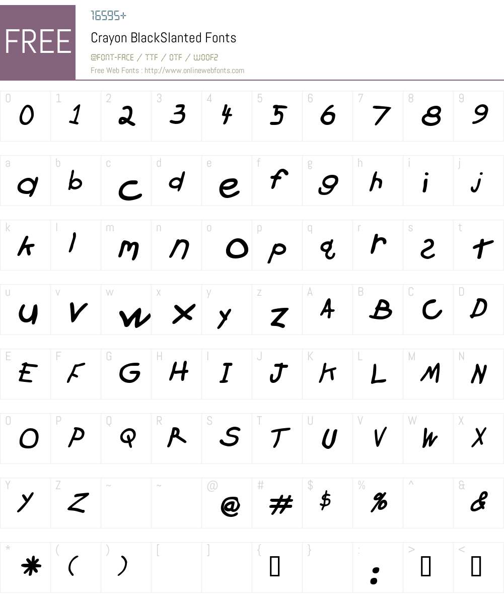 Crayon Font Screenshots