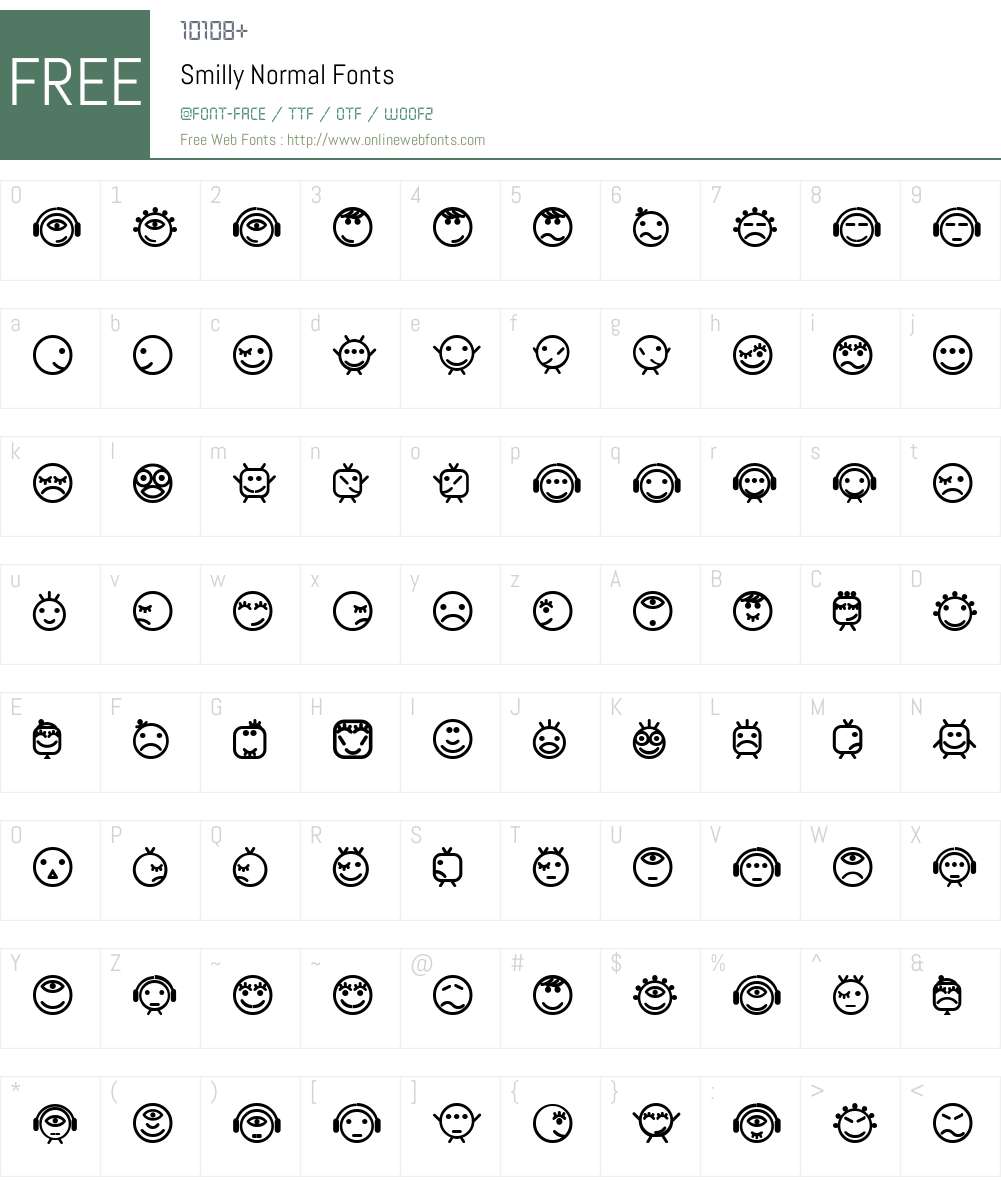 Smilly Font Screenshots