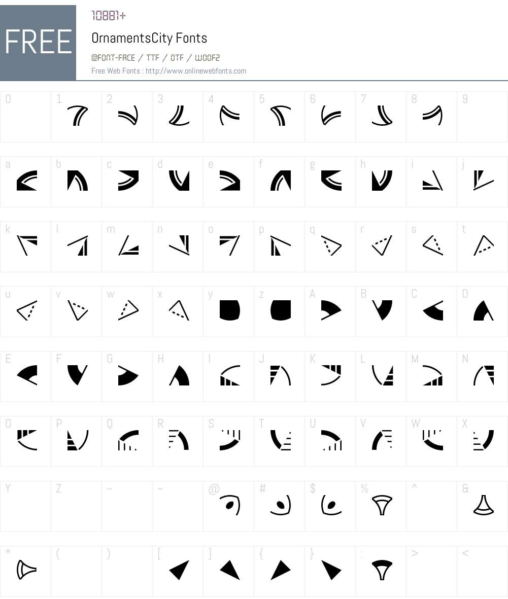 OrnamentsCity Font Screenshots