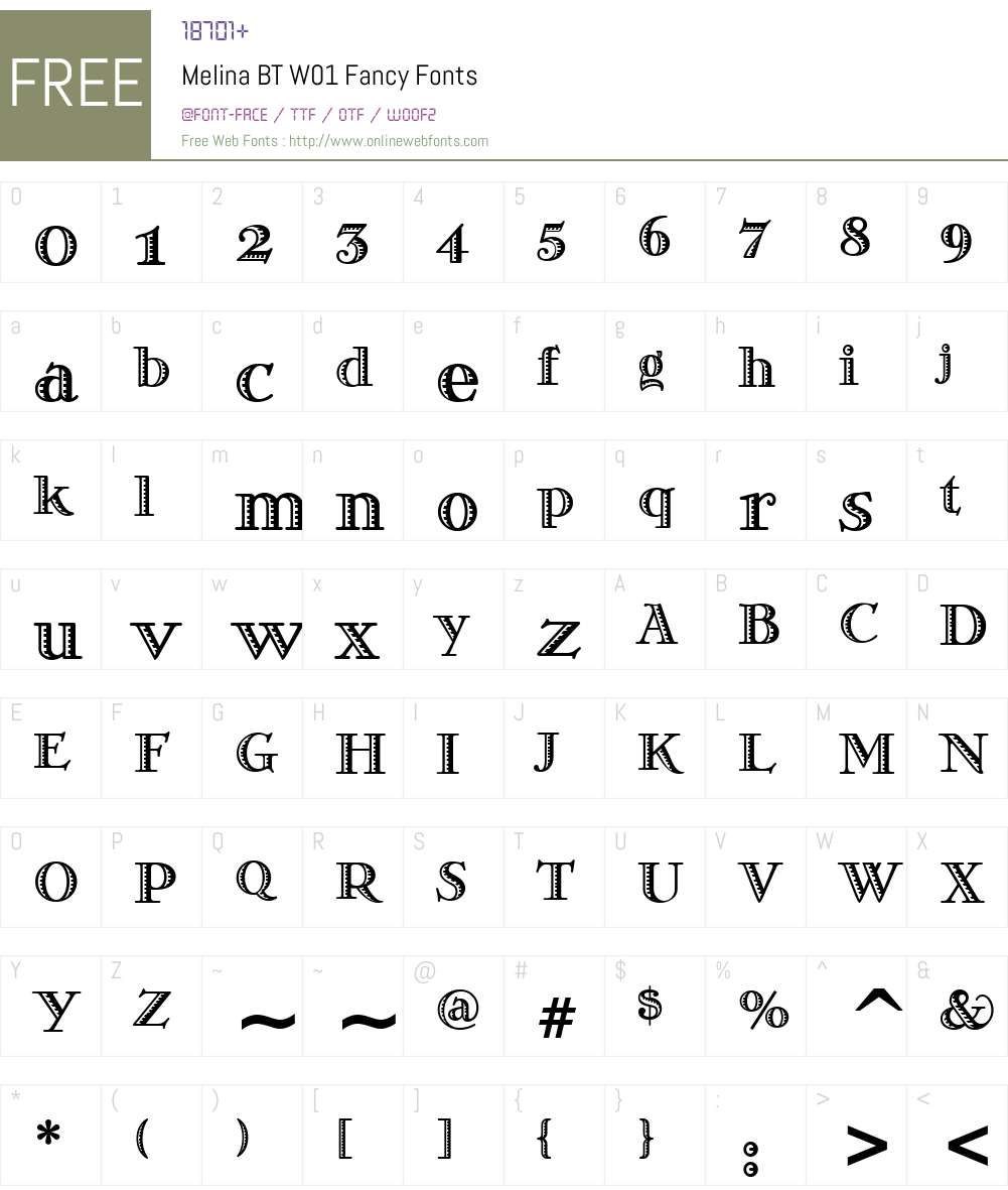 MelinaBTW01-Fancy Font Screenshots