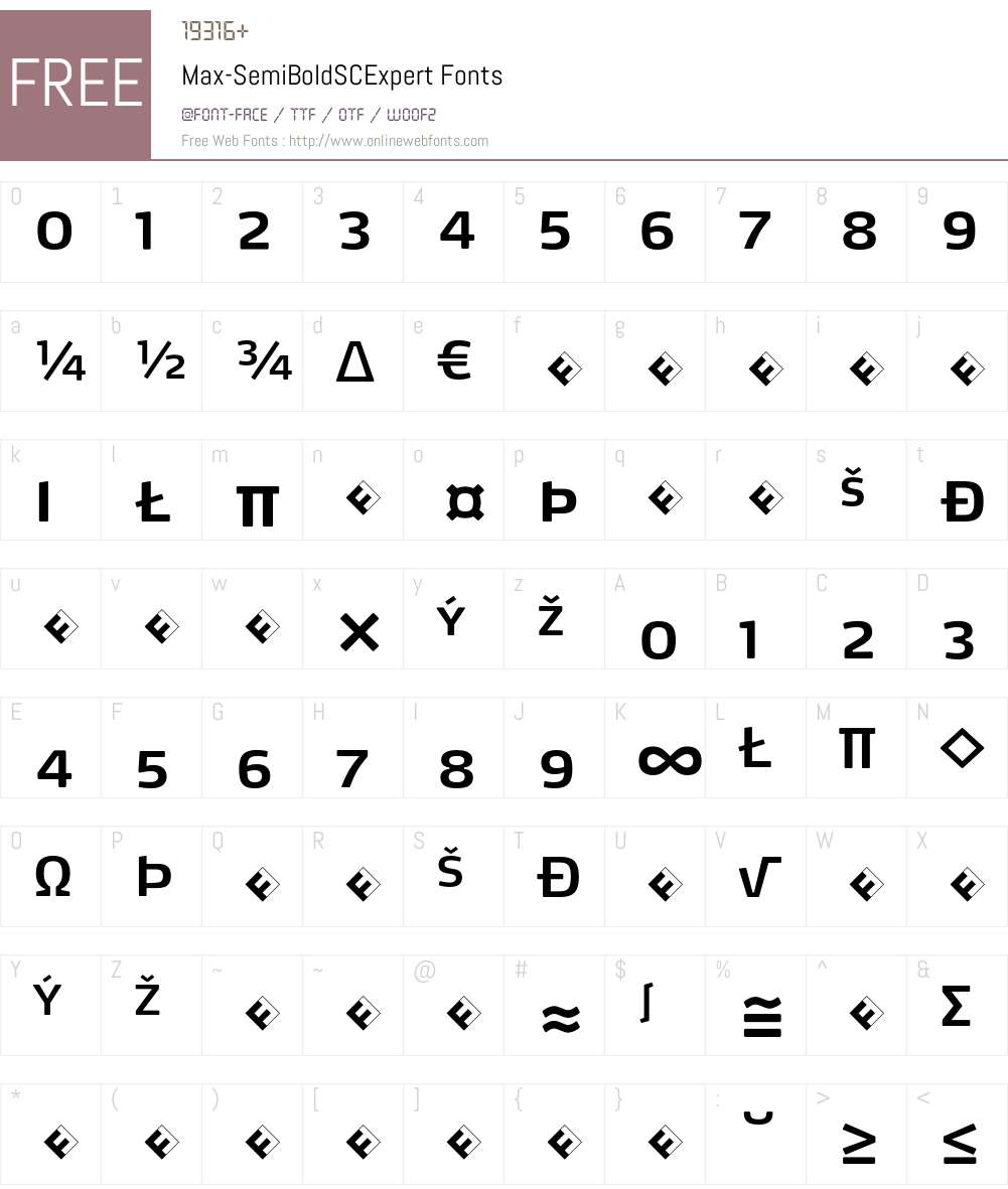 Max-SemiBoldSCExpert Font Screenshots