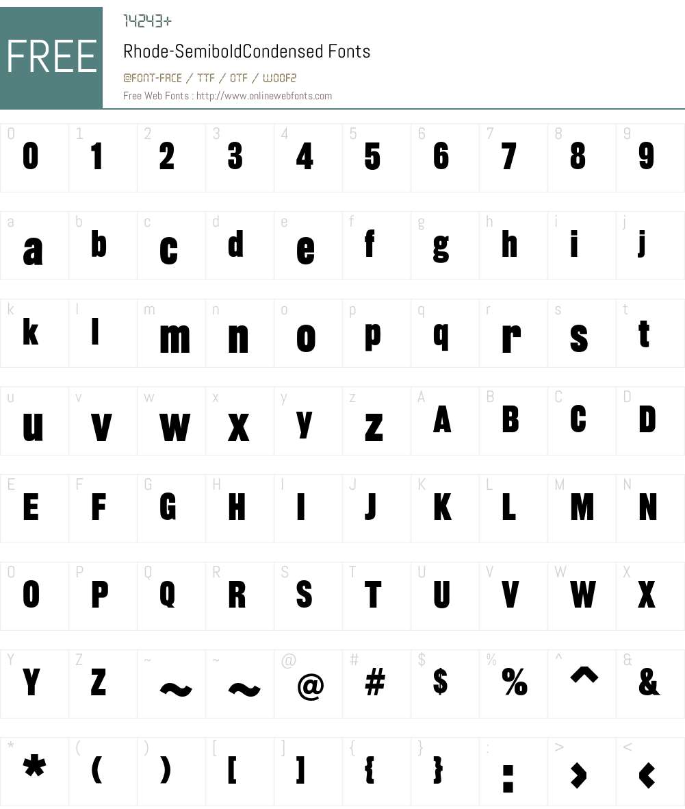 Rhode Font Screenshots