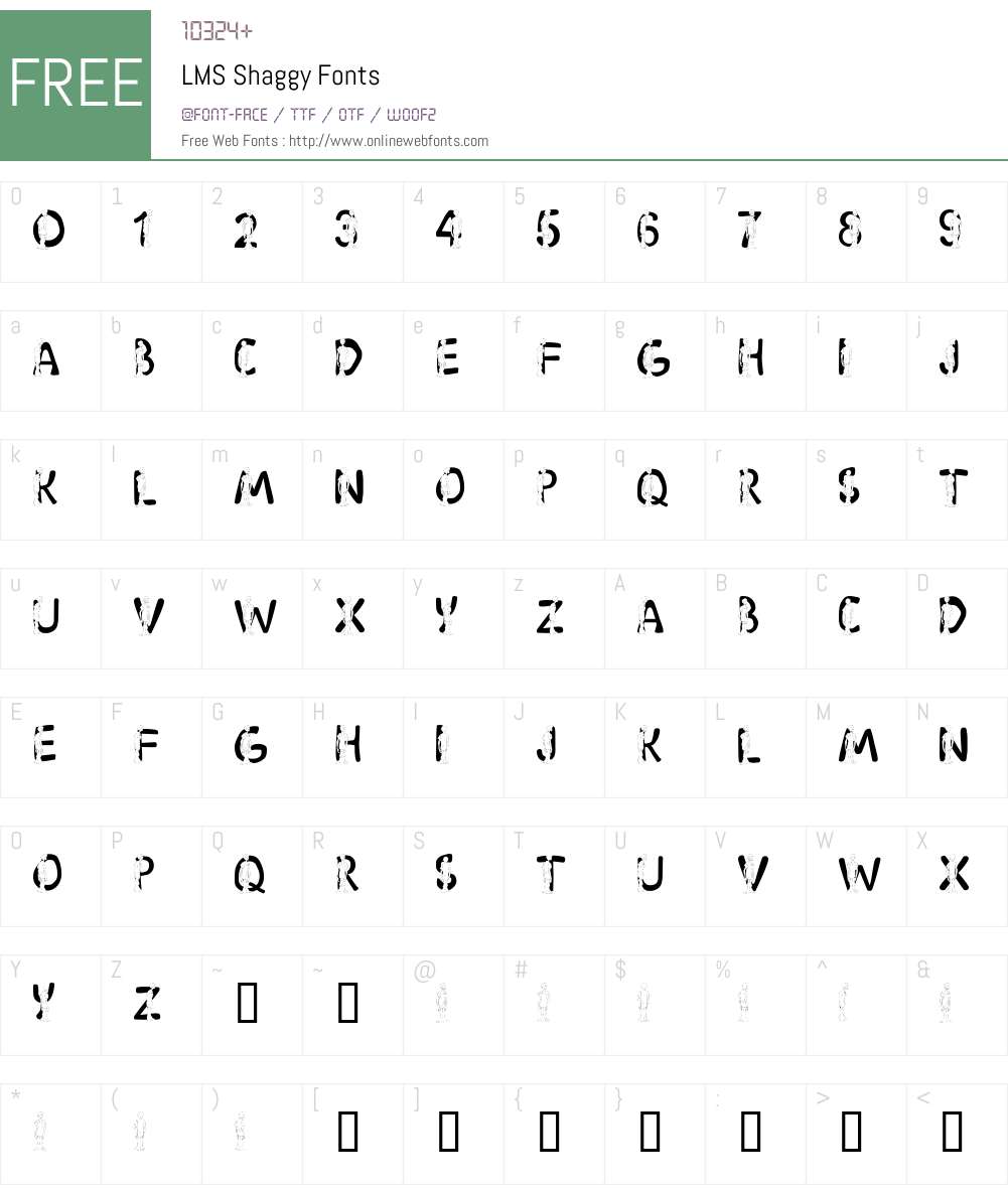 LMS Shaggy Font Screenshots
