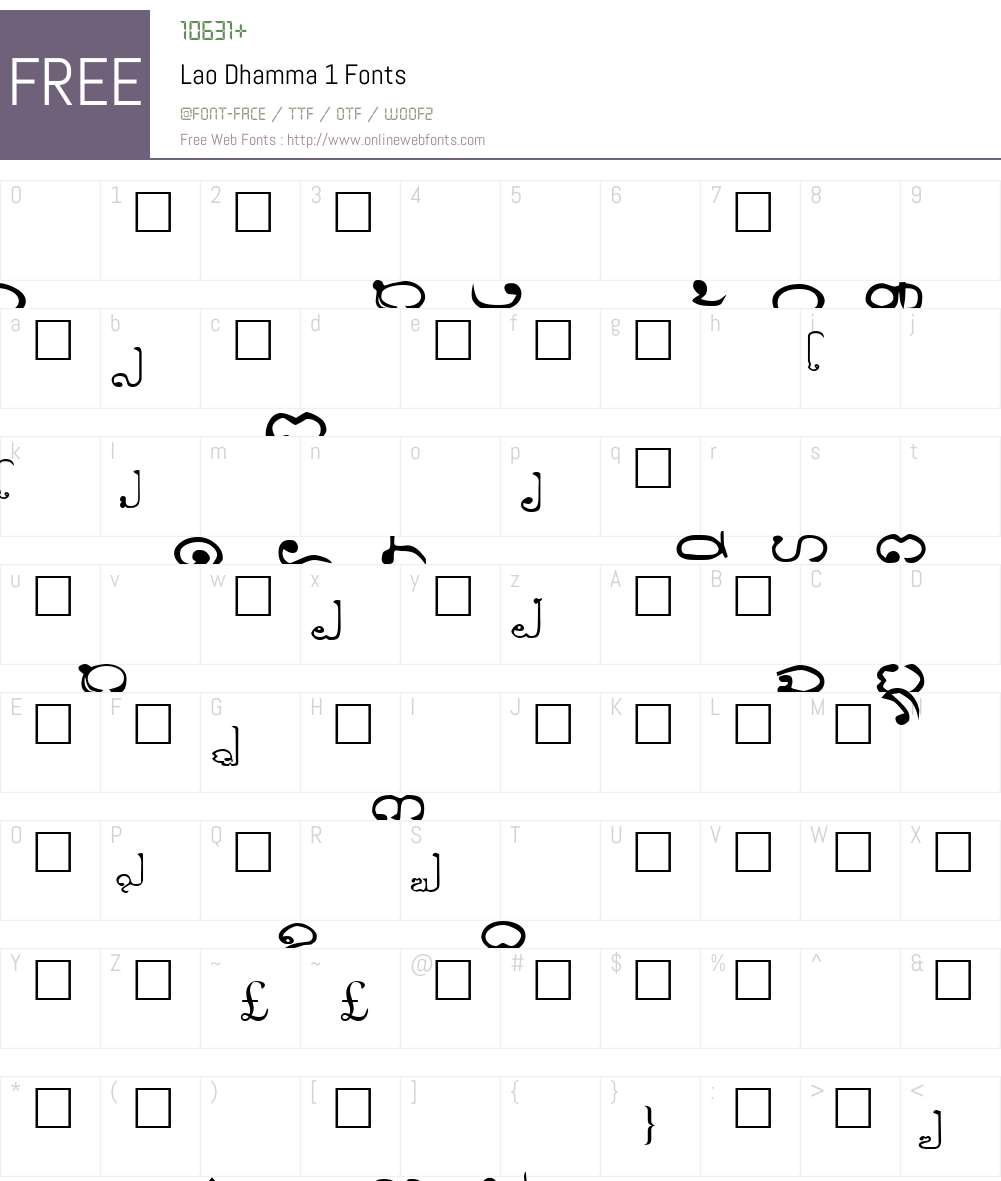 Lao Dhamma Font Screenshots