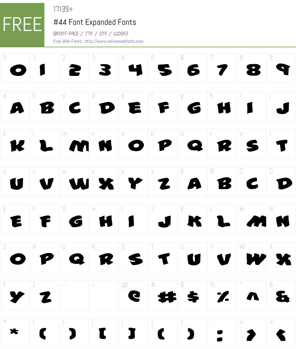 #44 Font Expanded Font Screenshots