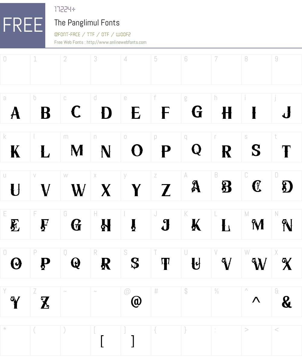 The Panglimul Font Screenshots