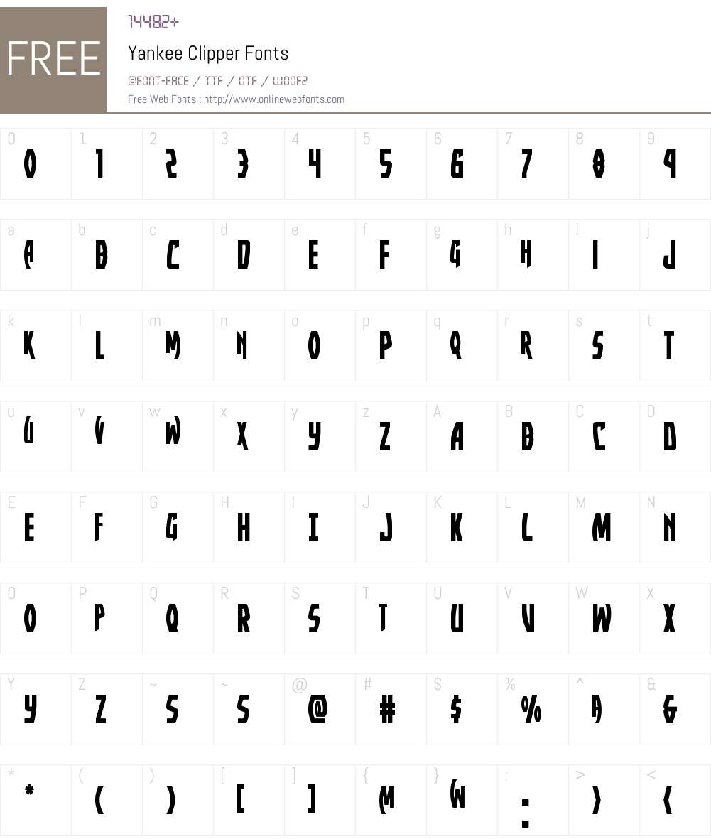 Yankee Clipper Font Screenshots