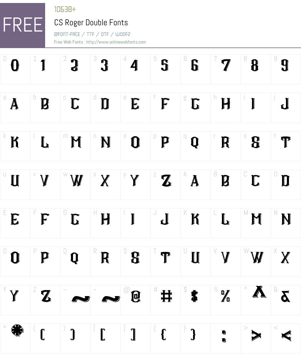 CS Roger Double Font Screenshots