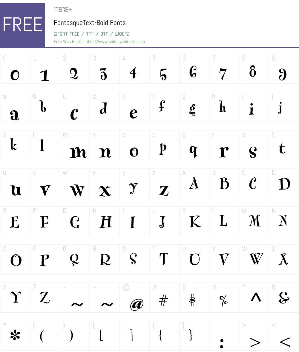 FontesqueText Font Screenshots