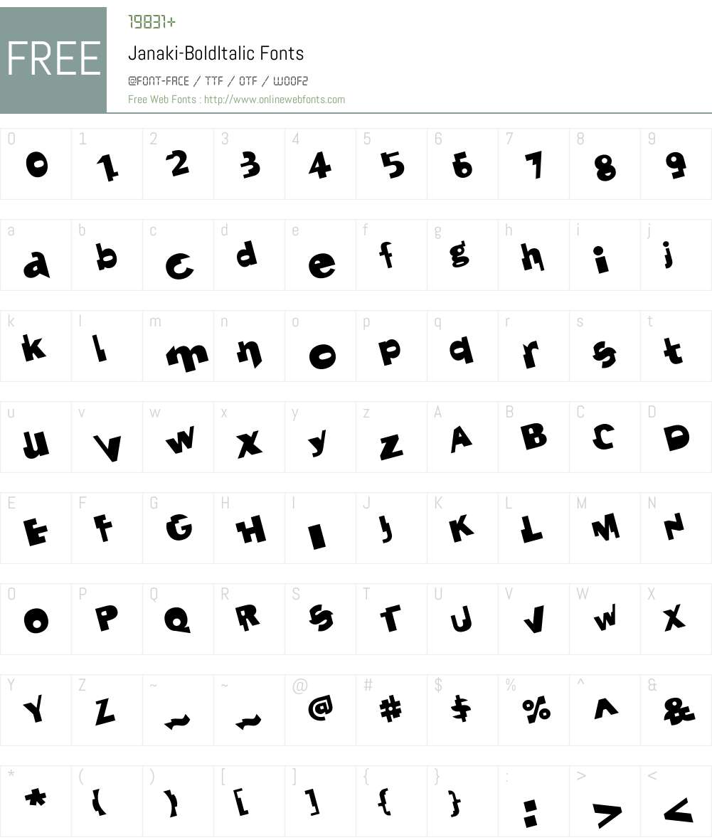 Janaki Font Screenshots