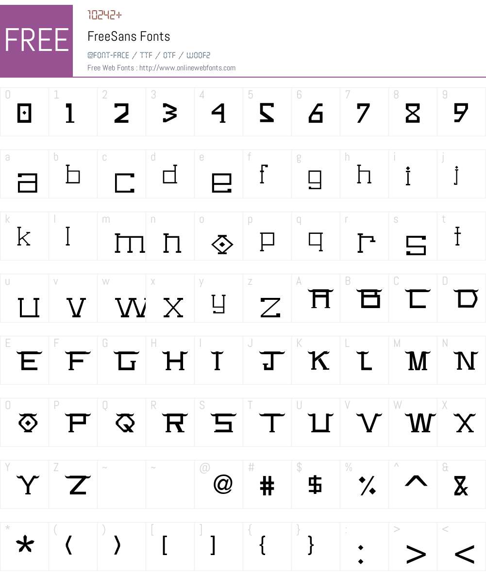 FreeSans Font Screenshots