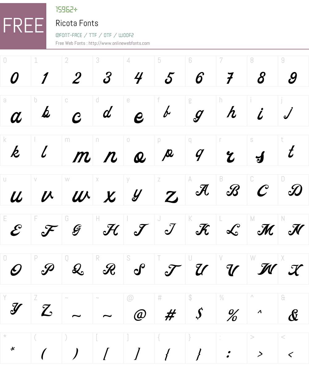 Ricota Font Screenshots