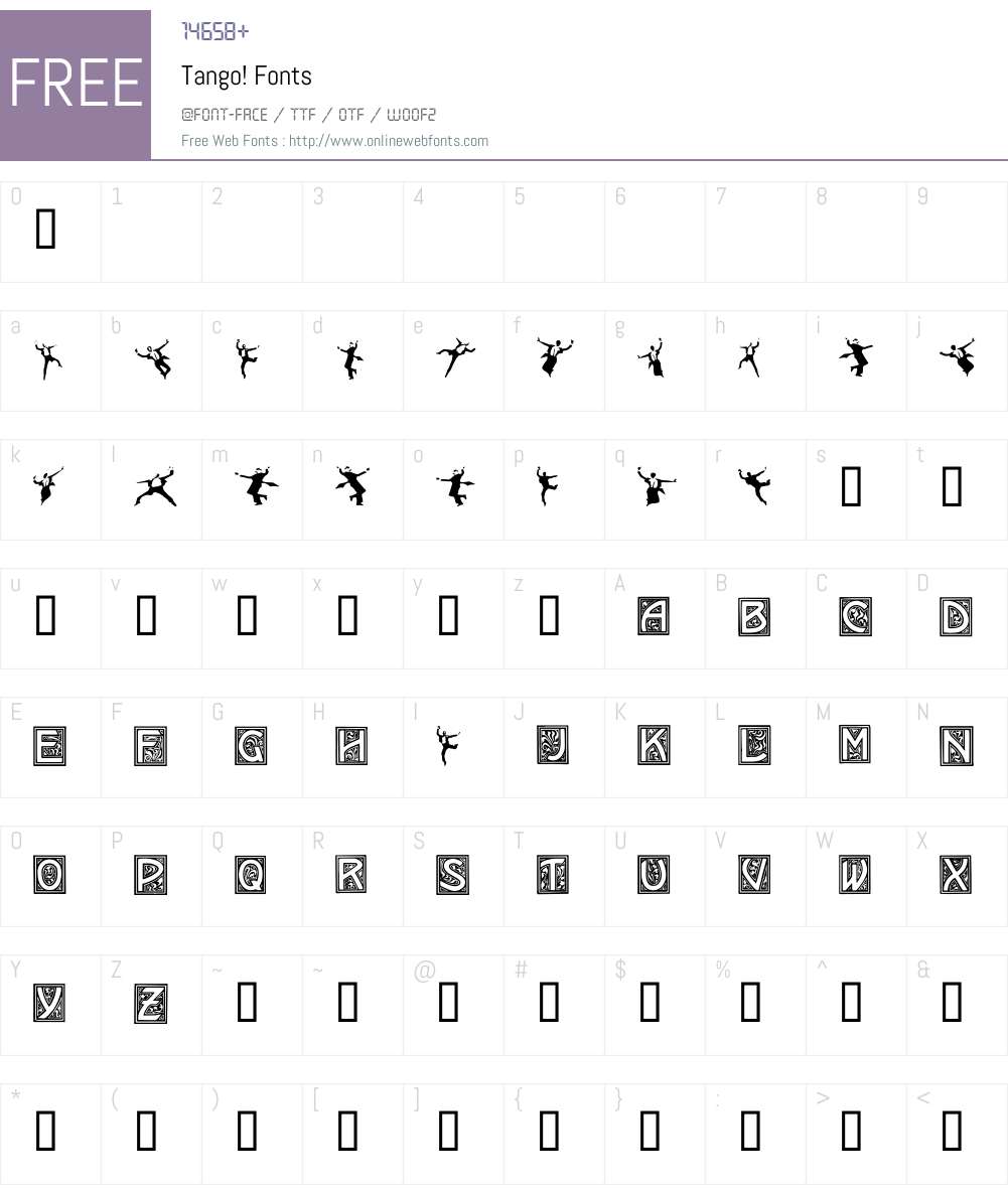 Tango! Font Screenshots