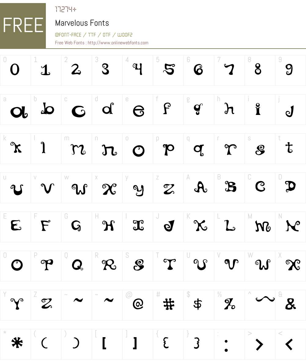 Marvelous Font Screenshots